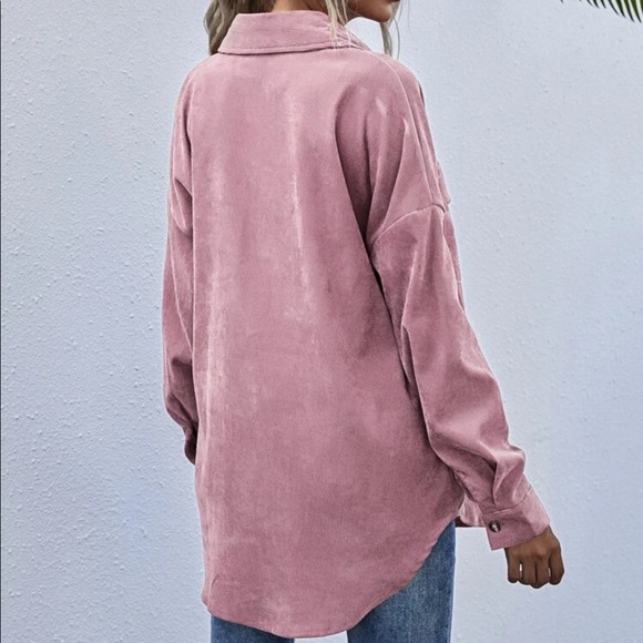 Pink Button Up Corduroy - Picture 2 of 4